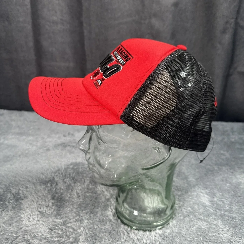 Polo Ralph Lauren Hat Cap Snap Back Men's Red Racing Team Mesh Trucker NWOT